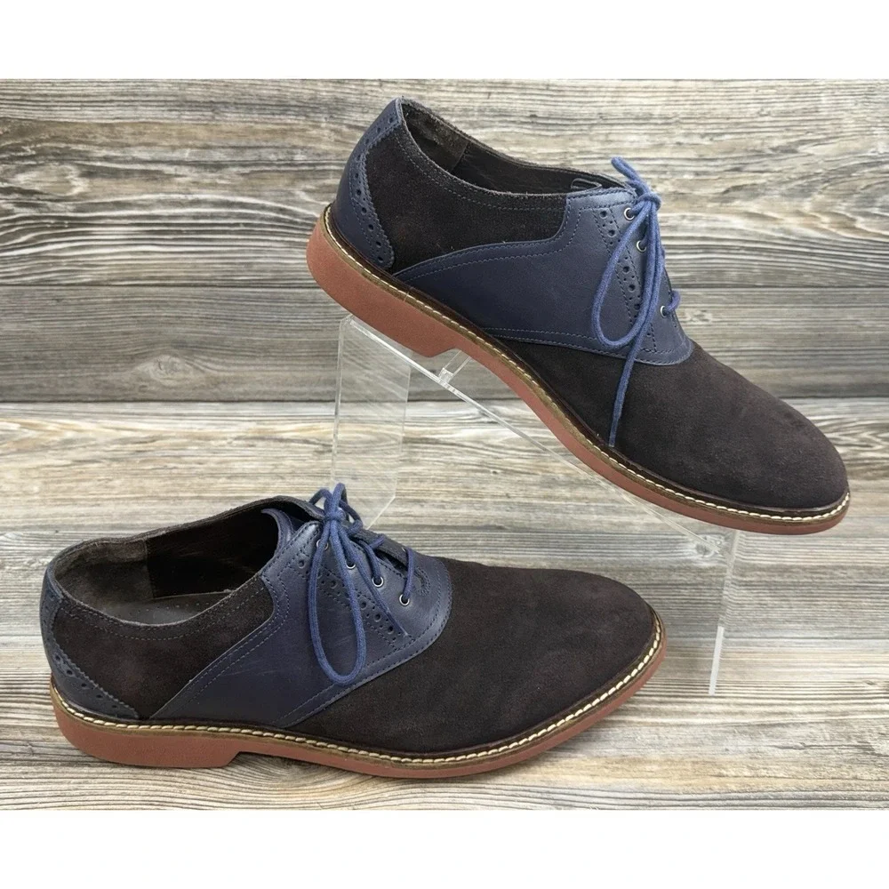 Cole Haan Men's Suede & Leather‎ Oxford Dress Shoes Brown/Blue Size 11M